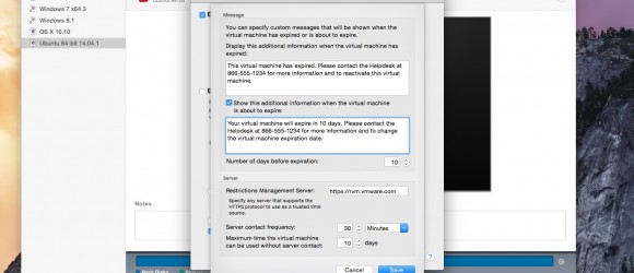 Expiring Virtual Machine